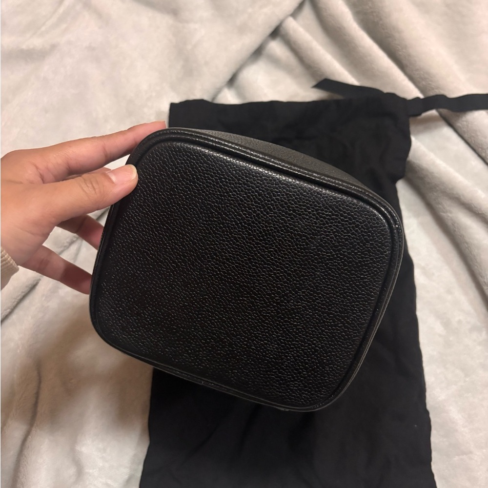 CHANEL Black Leather Cosmetic Case - Picture 3 of 10